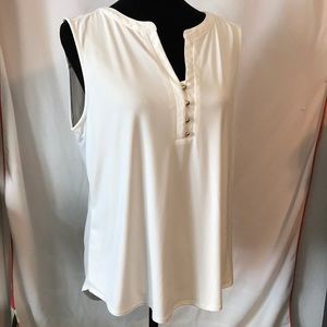 Women’s Size L Dana Buchman White Tank Blouse